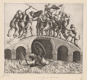 Horatius Cocles in the Tiber