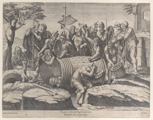 Marcus Atilius Regulus in a Barrel While Two Men Are Hammering in the Nails