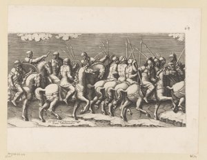 Procession of Armed Horsemen (Middle Part)
