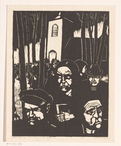 Churchgoers by Dick Ket (signed by artist)