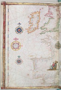 The British Isles and Iberia, detail from a world atlas