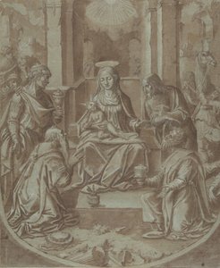 The Adoration of the Magi (Cartoon for an Embroidery)