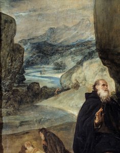 Saint Anthony and Saint Paul Hermit (detail) by Diego Velázquez