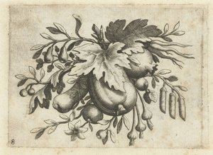 Festoon of Fruits (Fruchtenbuchlein zum Reisen dienlich) by Dietrich Krüger (attributed to)