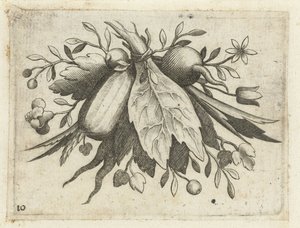 Festoon of fruits by Dietrich Krüger (attributed to)
