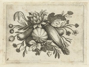Festoon of Fruits (series title: Fruit Book for Traveling) by Dietrich Krüger (attributed to)