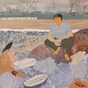 Beach Huts & Fossils by Dione Verulam