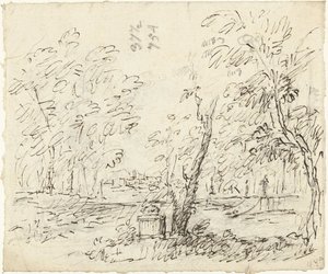 Garden with Staircase and Statues by Dionys van Nijmegen (possibly)