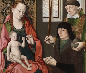 Virgin and Child with Saint Stephen and a Donor by Dirck Bouts