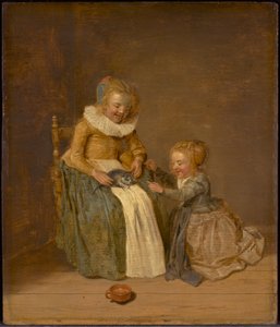 Children with a Cat