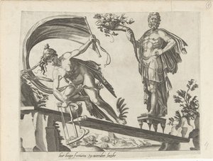 No Shield Protects against Misfortune; The Greater your Fortune, the Bigger your Sorrows by Dirck Volckertsz. Coornhert (attributed to)