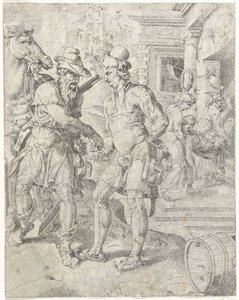 Good Samaritan Pays the Innkeeper by Dirck Volckertsz. Coornhert