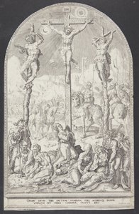Christ on the Cross Between the Two Thieves by Dirck Volckertsz. Coornhert