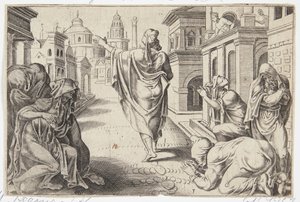 The People of Nineveh Repenting Upon Hearing the Prophecies of Jonah by Dirck Volckertsz. Coornhert