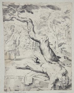 The Robbers Leaving the Traveller Half-Dead by Dirck Volckertsz. Coornhert