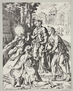 The Three Holy Women at the Sepulchre by Dirck Volckertsz. Coornhert