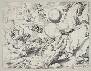 The World Carrying Away Knowledge and Love by Dirck Volckertsz. Coornhert