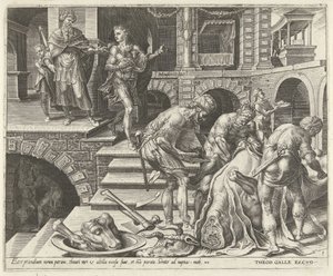 Preparations for the Wedding Feast by Dirck Volckertsz. Coornhert