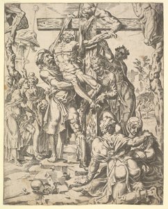 The Descent from the Cross, from The Fall and Salvation of Mankind through the Life and Passion of Christ, 1548 by Dirck Volkertsen Coornhert