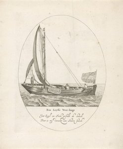 Leiden Ferry (title on object) Eight Different Types of Dutch Inland Vessels (series title) by Dirk Eversen Lons