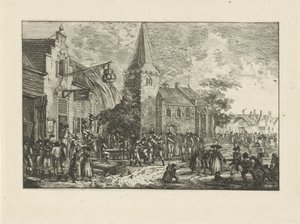 Figures at an Inn by Dirk Langendijk