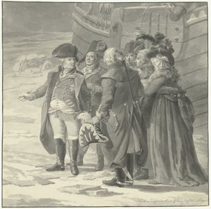 The Departure of William V to England, 18 January 1795 by Dirk Langendijk