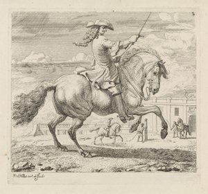 Rider to the Right by a Riding School (series title: Riding School)
