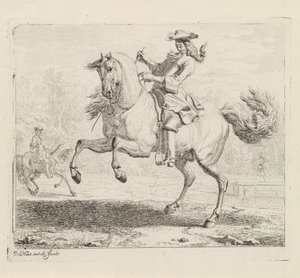 Rearing Horse with Rider by Dirk Maas