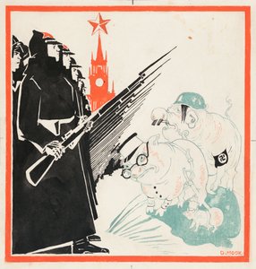 Nazi hogs stopped at the gates of the Kremlin by the Red Army