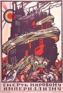 Poster Depicting a Monster Wrapped Round a City, from 