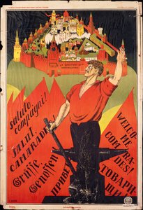 October Revolution, Welcome Comrades! Appeal to the Revolutionary Workers Abroad by Dmitry (1883 1946) Moor