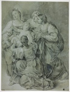 Group of Four Women and Child by Domenichino