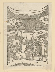 The Discovery of Metals. Hephaestus (Vulcan) with the Miner