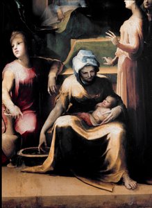 The Birth of the Virgin (Detail) by Domenico Beccafumi