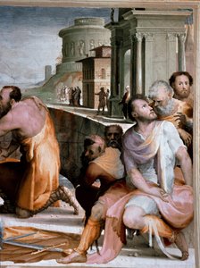 The Conciliation of Roman Consul Marcus Fulvius Flaccus and Marcus Aemilius Lepidus (Detail) by Domenico Beccafumi
