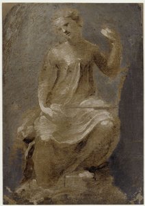 Throned Female Figure (Amor Patriae) by Domenico Beccafumi