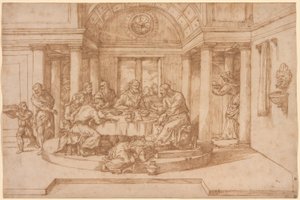 Christ in the House of Simon the Pharisee by Domenico Campagnola
