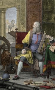Representation of Leonardo da Vinci in His Workshop