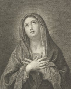 The Virgin looking upwards with hands crossed over her chest (after Reni)