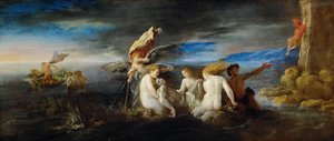 Hero Mourning the Dead Leander by Domenico Fetti or Feti