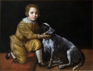 Portrait of a Boy with a Dog