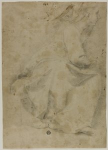 Seated Woman in Profile to Right by Domenico Fiasella