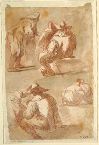 Figural Studies by Domenico Gargiulo, called Micco Spadaro