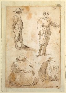 Four Men by Domenico Gargiulo, called Micco Spadaro