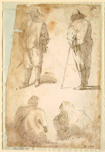 Four Men by Domenico Gargiulo, called Micco Spadaro