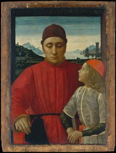 Francesco Sassetti and His Son Teodoro by Domenico Ghirlandaio