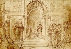 The Angel Appears to Zacharias in the Temple by Domenico Ghirlandaio