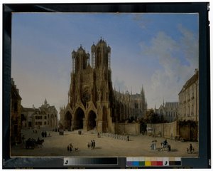 The Cathedral of Notre-Dame, Rheims with a Procession of Communicants