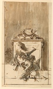 Sketch for a monument to be fastened to a wall, ca. 1800