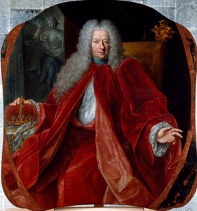 Portrait of Domenico Negrone, Doge of the Republic of Genoa from 1723 to 1726. Painting by Domenico Parodi